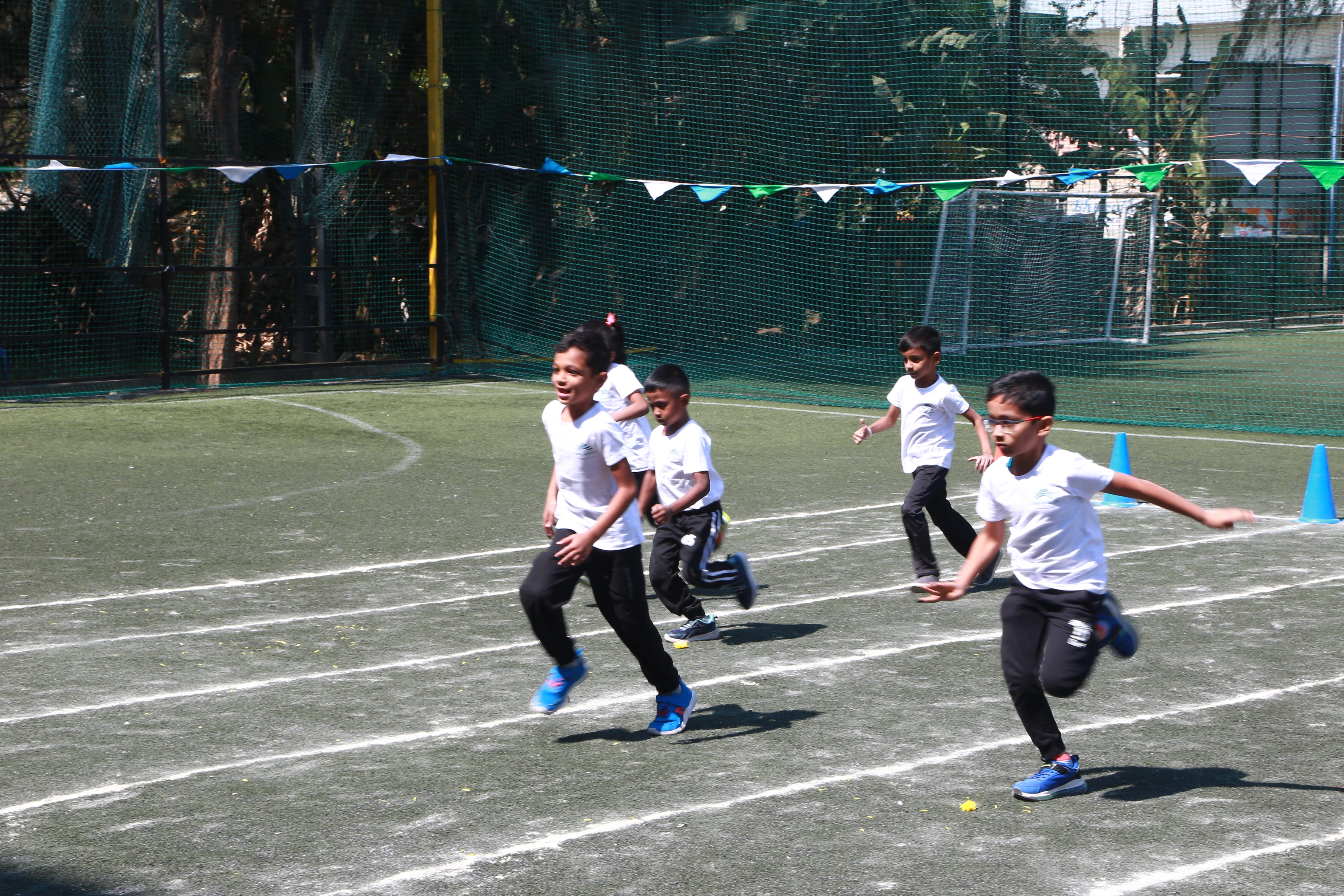 Children doing race in adra school ground