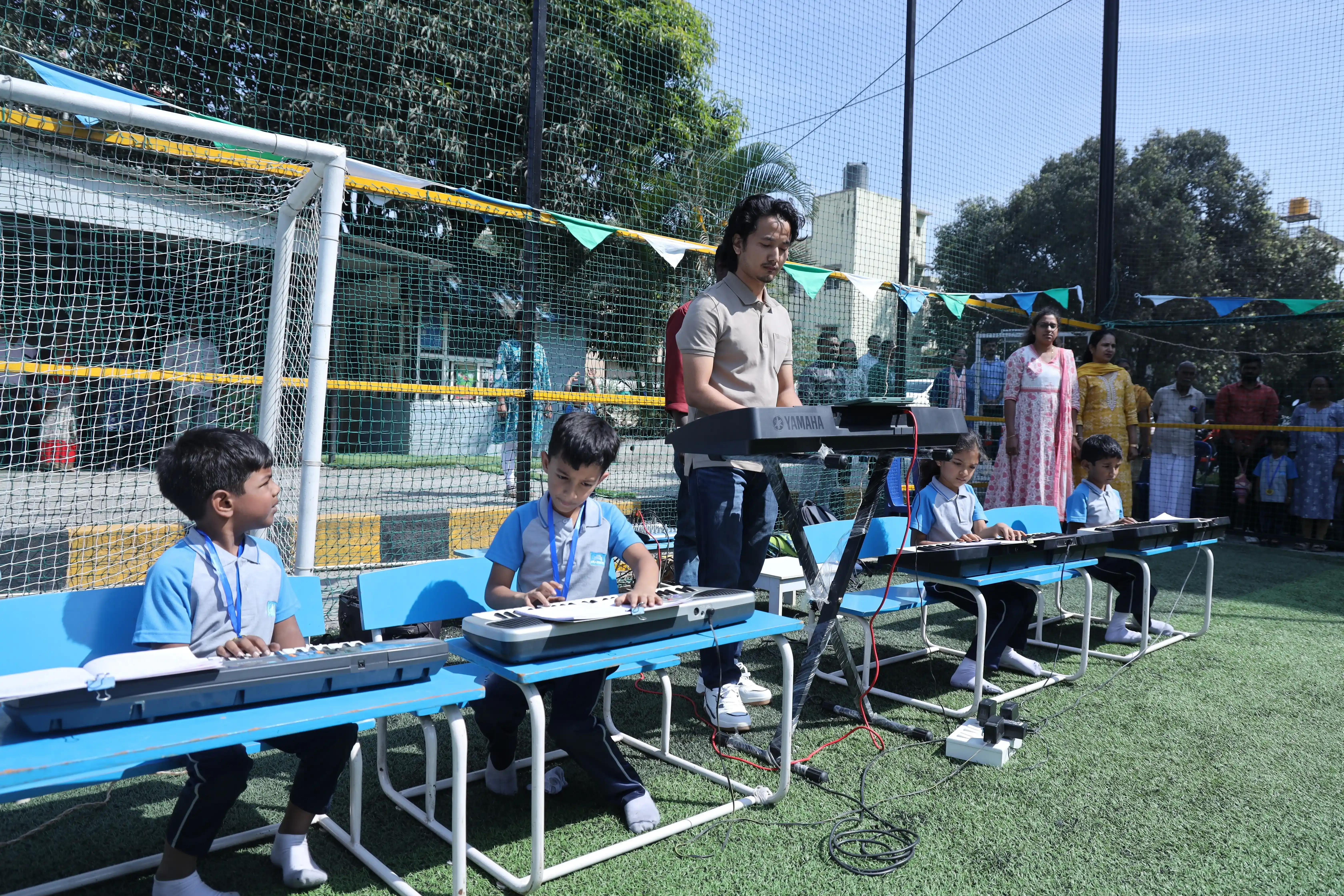 Children doing instrument in adra 