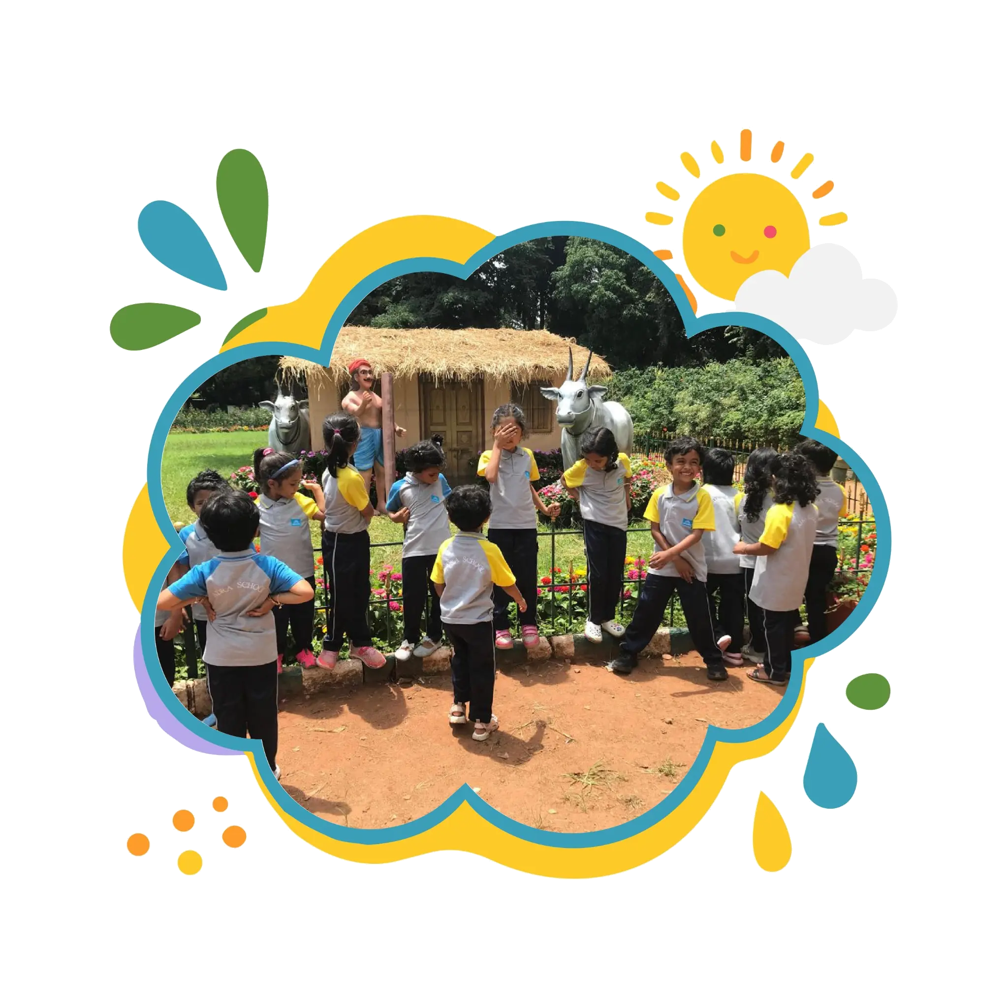 Children on an outdoor outing at Adra